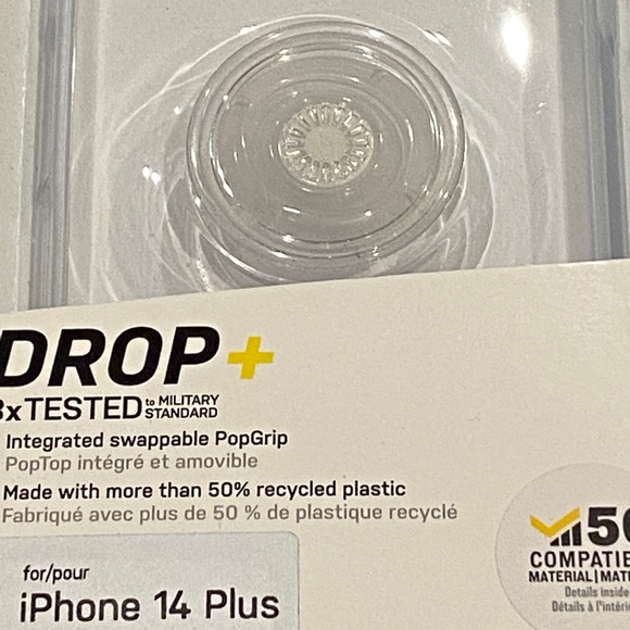 OtterBox+Pop Socket Symmetry Series Clear Protective Case for iPhone 14 Plus NWT - Picture 4 of 7
